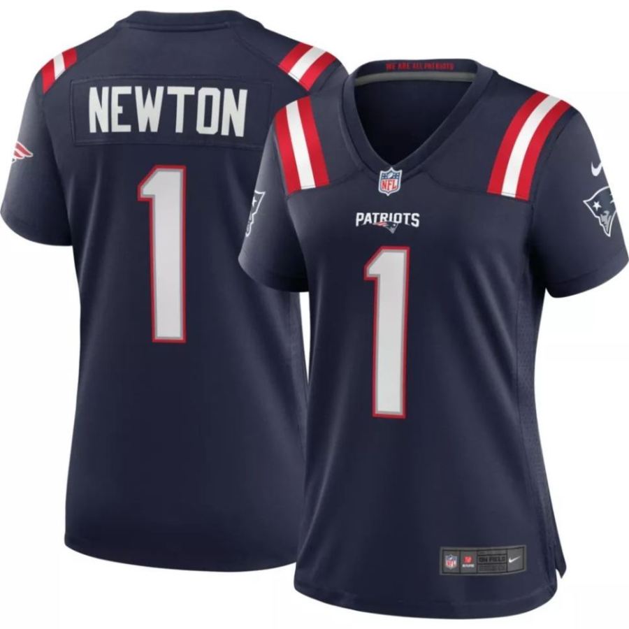 Nike Women's New England Patriots Cam Newton #1 Navy Game Jersey