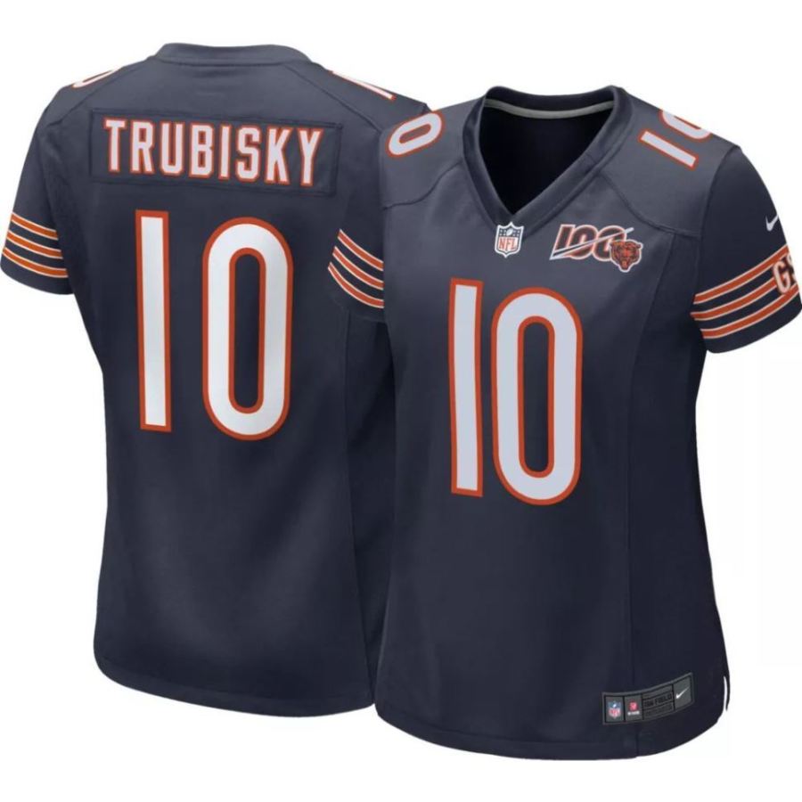 Nike Women's Chicago Bears Mitchell Trubisky #10 100th Navy Game