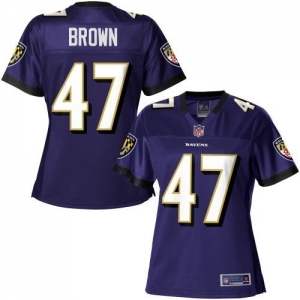 Pro Line Women's Baltimore Ravens Ricky Brown Team Color Jersey