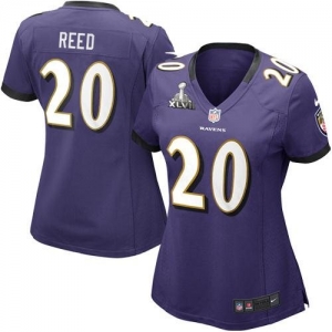 Nike Ed Reed Baltimore Ravens Ladies Super Bowl XLVII Game Jerse