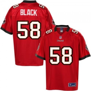 Pro Line Men's Tampa Bay Buccaneers Quincy Black Team Color Jers