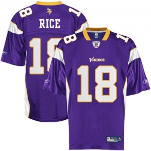 Reebok NFL Equipment Minnesota Vikings #18 Sidney Rice Purple Re