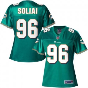 Pro Line Women's Miami Dolphins Paul Soliai Team Color Jersey