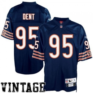 Reebok Chicago Bears #95 Richard Dent Navy Blue Premier Throwbac