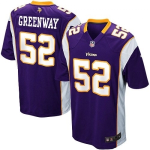 Nike Chad Greenway Minnesota Vikings Game Jersey - Purple