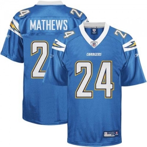 Reebok Ryan Mathews San Diego Chargers Replica Jersey - Electric