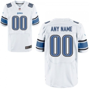 Nike Detroit Lions Customized Elite Jersey - White