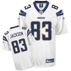 Reebok NFL Equipment San Diego Chargers #83 Vincent Jackson Whit