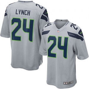 Nike Marshawn Lynch Seattle Seahawks Game Jersey - Gray