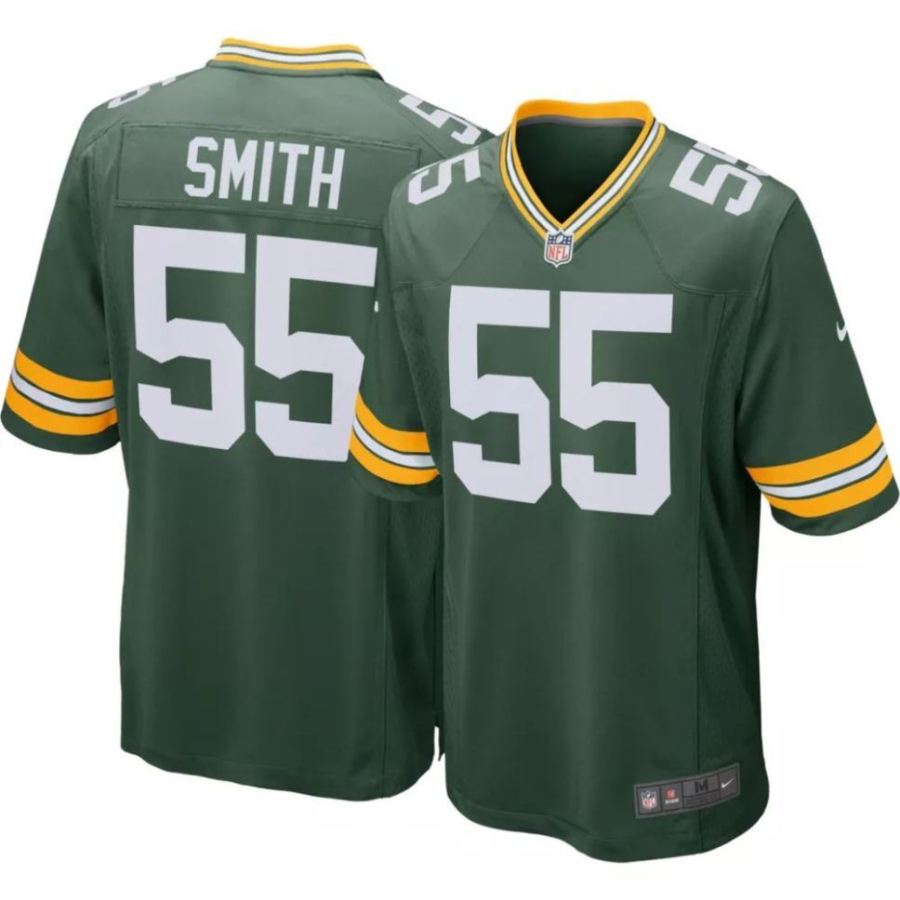 Nike Men's Green Bay Packers Za'Darius Smith #55 Green Game Jers