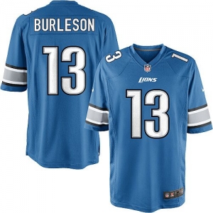 Nike Nate Burleson Detroit Lions Youth Game Jersey - Light Blue