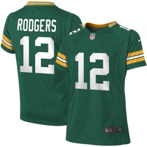 Nike Aaron Rodgers Green Bay Packers Youth Girls Game Jersey - G