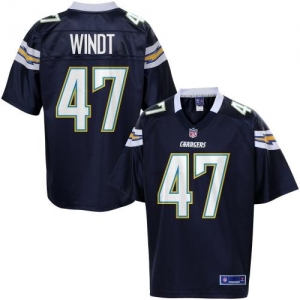 Pro Line Men's San Diego Chargers Mike Windt Team Color Jersey