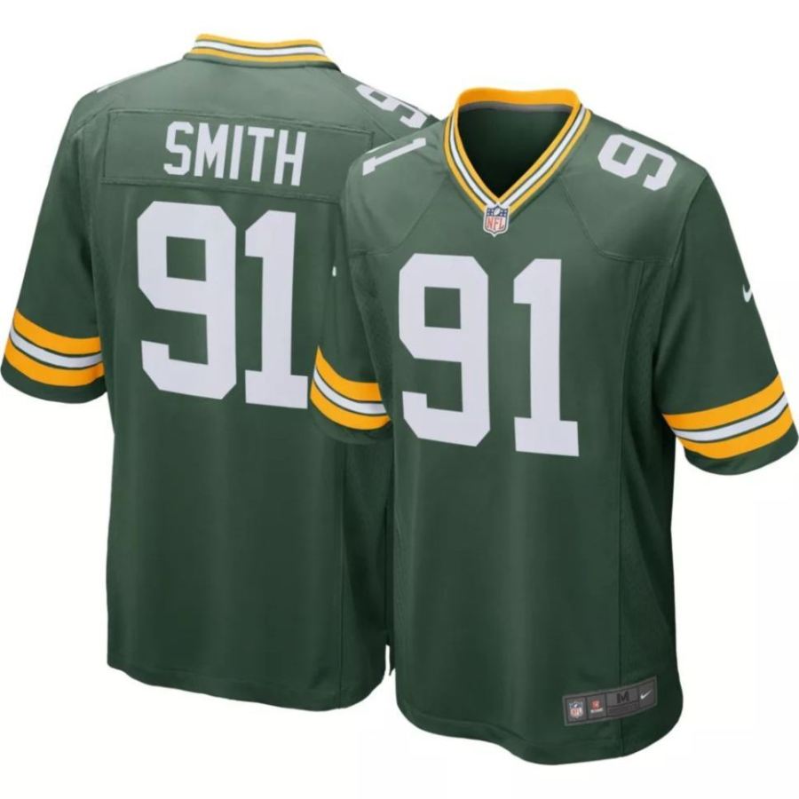 Nike Men's Green Bay Packers Preston Smith #91 Green Game Jersey