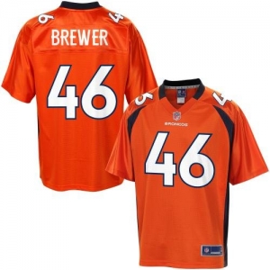 Pro Line Men's Denver Broncos Aaron Brewer Team Color Jersey