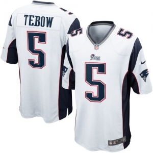 Nike Tim Tebow New England Patriots Game Jersey - White