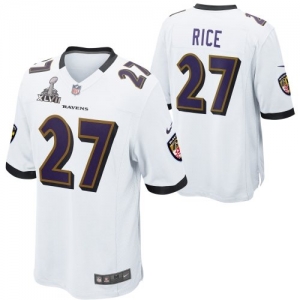 Nike Ray Rice Baltimore Ravens Super Bowl XLVII Game Jersey - Wh