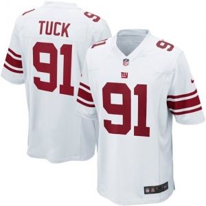 Nike Justin Tuck New York Giants Game Jersey - White