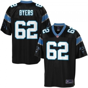 Pro Line Men's Carolina Panthers Jeff Byers Team Color Jersey