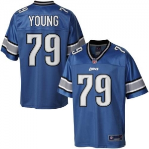 Pro Line Men's Detroit Lions Willie Young Team Color Jersey