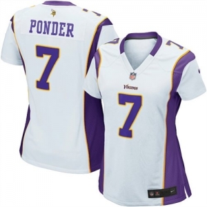 Nike Women's Minnesota Vikings Christian Ponder Game White Jerse