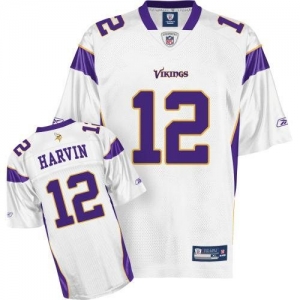 Reebok NFL Equipment Minnesota Vikings #12 Percy Harvin White Re