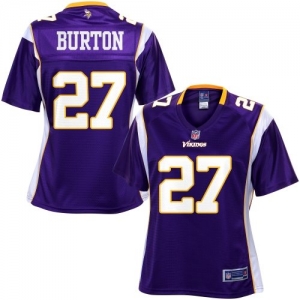 Pro Line Women's Minnesota Vikings Brandon Burton Team Color Jer