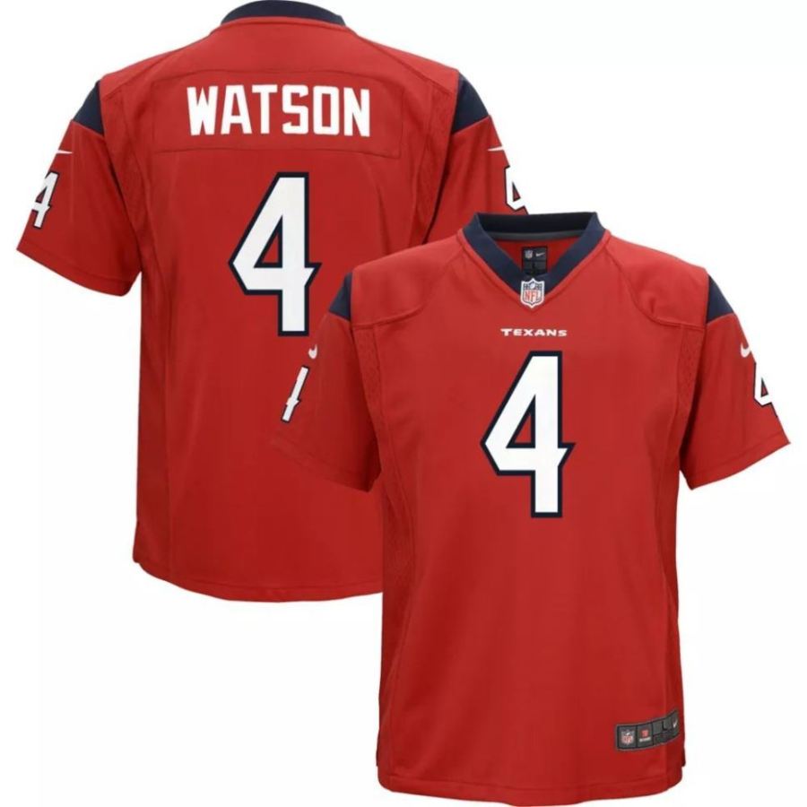 Nike Youth Houston Texans Deshaun Watson #4 Red Game Jersey