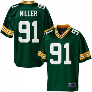 Pro Line Men's Green Bay Packers Jordan Miller Team Color Jersey