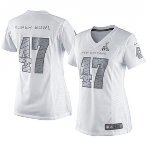 Nike Super Bowl XLVII Youth Girls Game Jersey - White