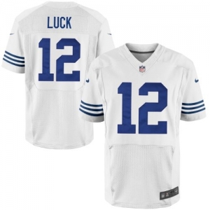 Nike Andrew Luck Indianapolis Colts Throwback Elite Jersey - Whi