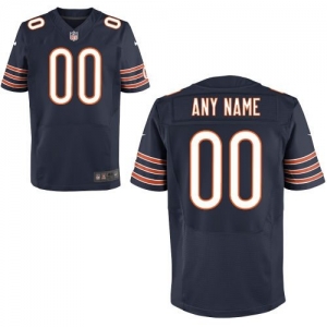 Nike Chicago Bears Customized Elite Jersey - Navy Blue