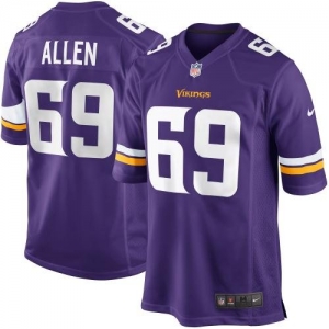 Nike Jared Allen Minnesota Vikings New 2013 Game Jersey - Purple