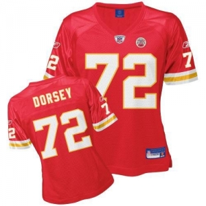 Reebok Kansas City Chiefs Glenn Dorsey Women's Replica Jersey