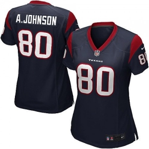 Nike Andre Johnson Houston Texans Ladies Game Jersey - Navy Blue