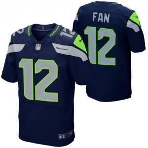 Nike 12th Fan Seattle Seahawks Elite Jersey - Navy Blue