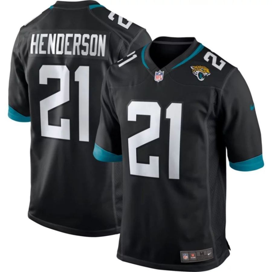 Nike Men's Jacksonville Jaguars C.J. Henderson #21 Black Game Je