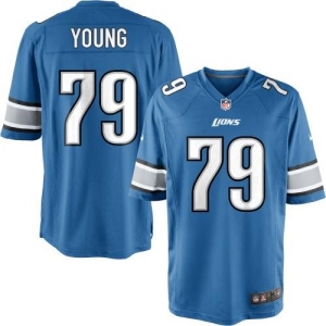 Nike Youth Detroit Lions Willie Young Team Color Game Jersey