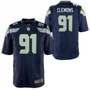 Nike Chris Clemons Seattle Seahawks Game Jersey - College Navy