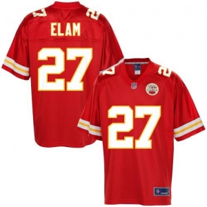 Pro Line Men's Kansas City Chiefs Abram Elam Team Color Jersey