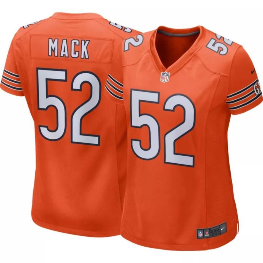 Nike Women's Chicago Bears Khalil Mack #52 Orange Game Jersey