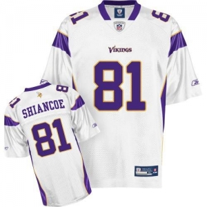 Reebok Visanthe Shiancoe Minnesota Vikings Replica White Jersey