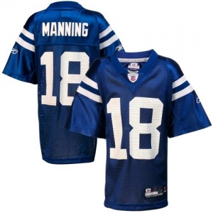 Reebok NFL Equipment Indianapolis Colts #18 Peyton Manning Royal