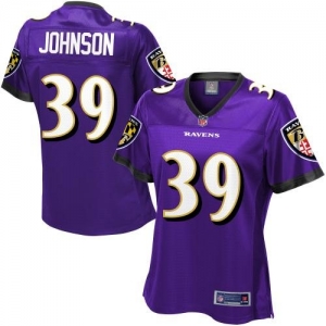 Pro Line Women's Baltimore Ravens Mike Johnson Team Color Jersey