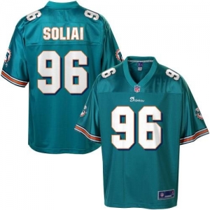 Pro Line Men's Miami Dolphins Paul Soliai Team Color Jersey