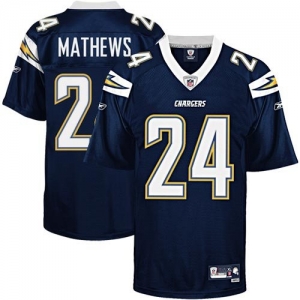 Reebok Ryan Mathews San Diego Chargers Premier Tackle Twill Jers