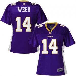 Pro Line Women's Minnesota Vikings Joe Webb Team Color Jersey