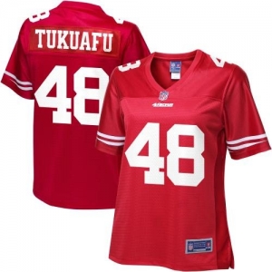 Pro Line Women's San Francisco 49ers Will Tukuafu Team Color Jer