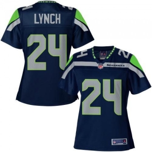 Pro Line Women's Seattle Seahawks Marshawn Lynch Team Color Jers