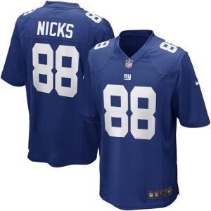 Nike Hakeem Nicks New York Giants Game Jersey - Royal Blue